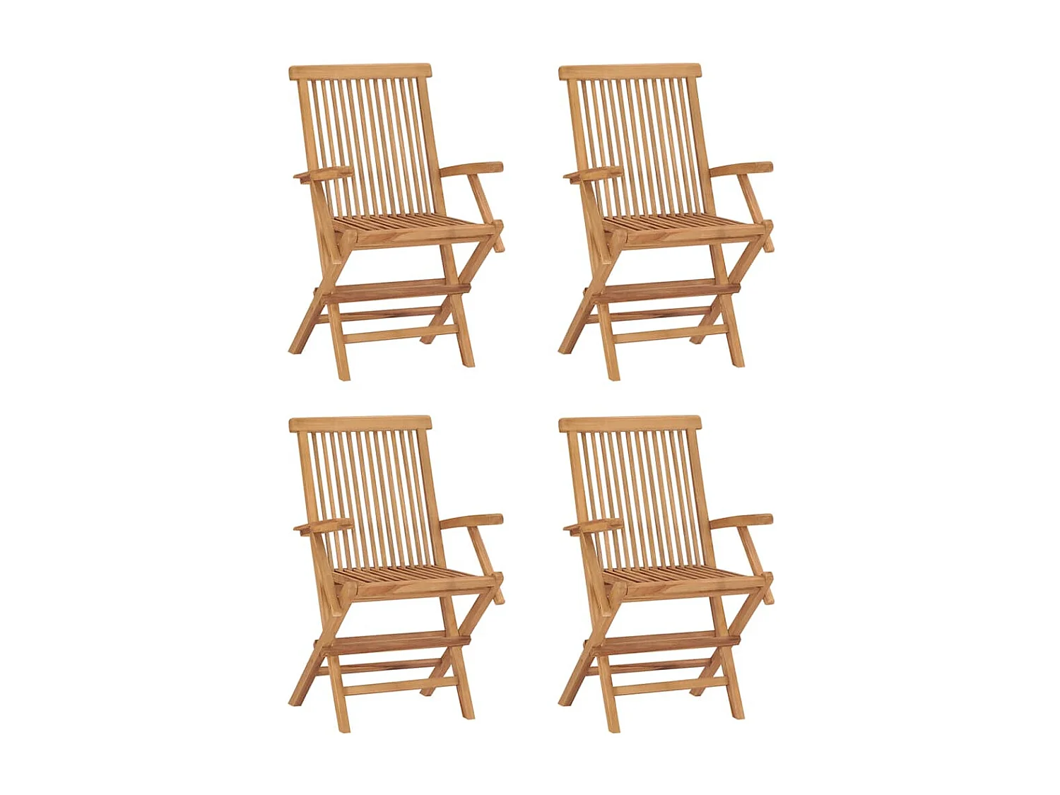 Ensemble à manger d'extérieur pliable 5 pcs Bois solide de teck