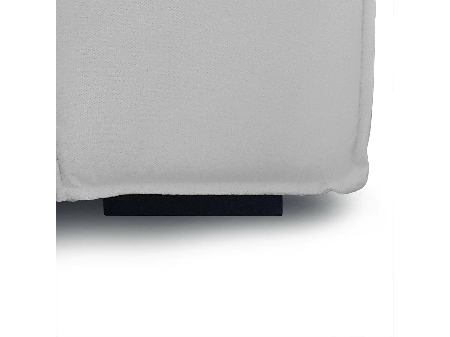 Sofá fixo Nadia, sofá modular de 2 lugares com península esquerda, 100% Fabricado na Itália, Sofá de tecido moderno, 220x170h70 cm, Cinza