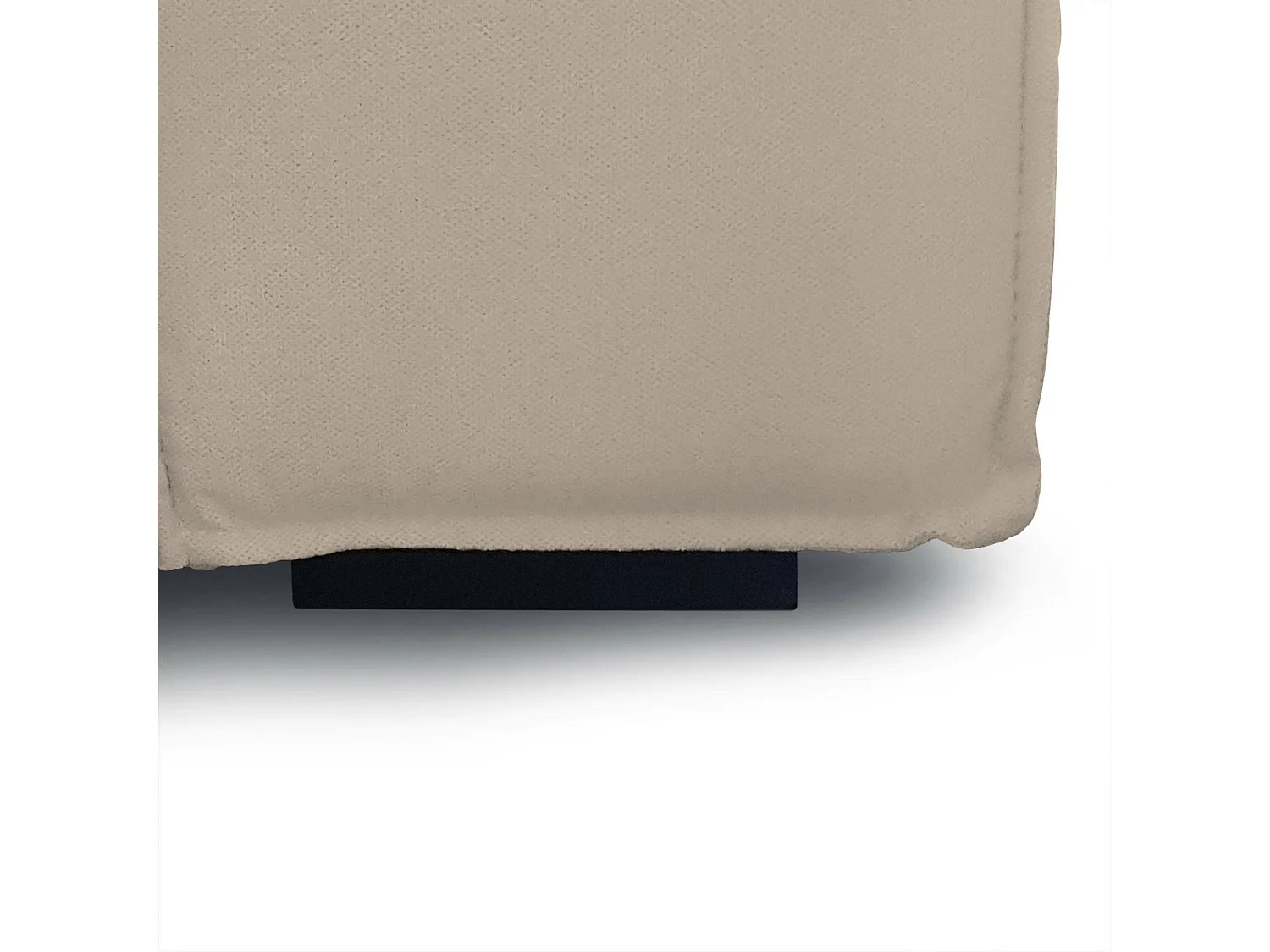 Divano fisso Lidia, Divano componibile a 2 posti large con penisola destra, 100% Made in Italy, Sofà moderno in tessuto, Cm 240x170h70, Tortora