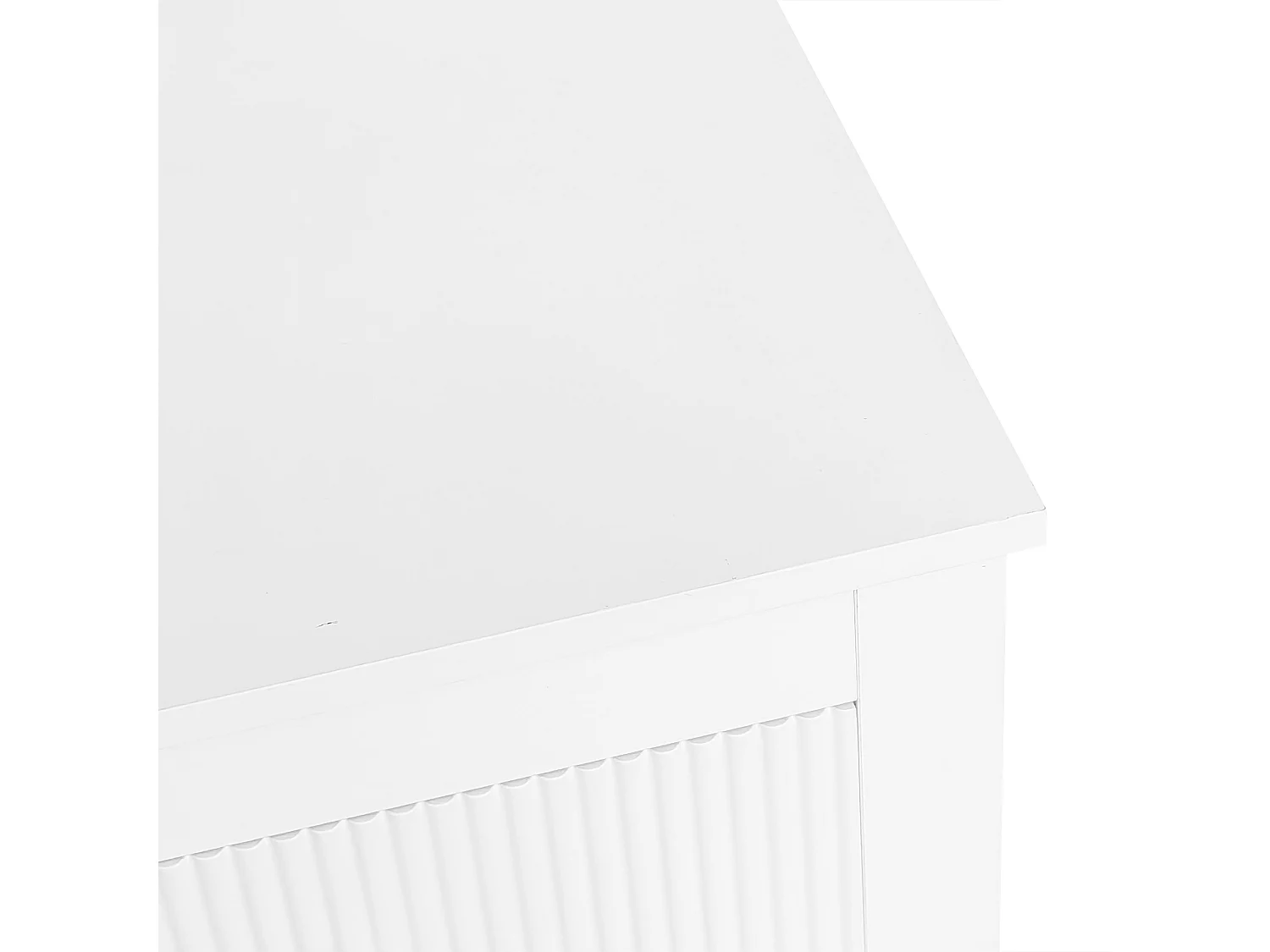 Buffet 79x39.5x80.5 cm  5 tiroirs - meuble de rangement - bois - blanc