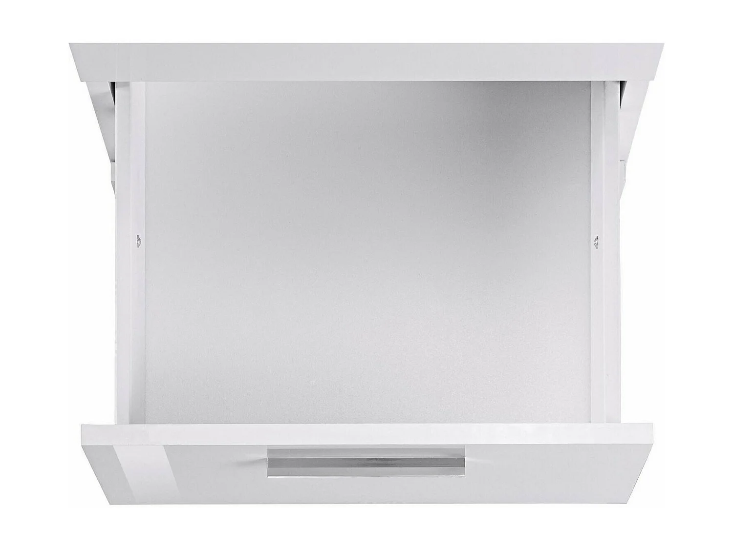 Mea Mark, mea de canto para PC, mea de ecritório multiuo, mea economizadora de epaço em vária poiçõe, 100% Fabricado na Itália, 160x60h75 cm, Branco brilhante