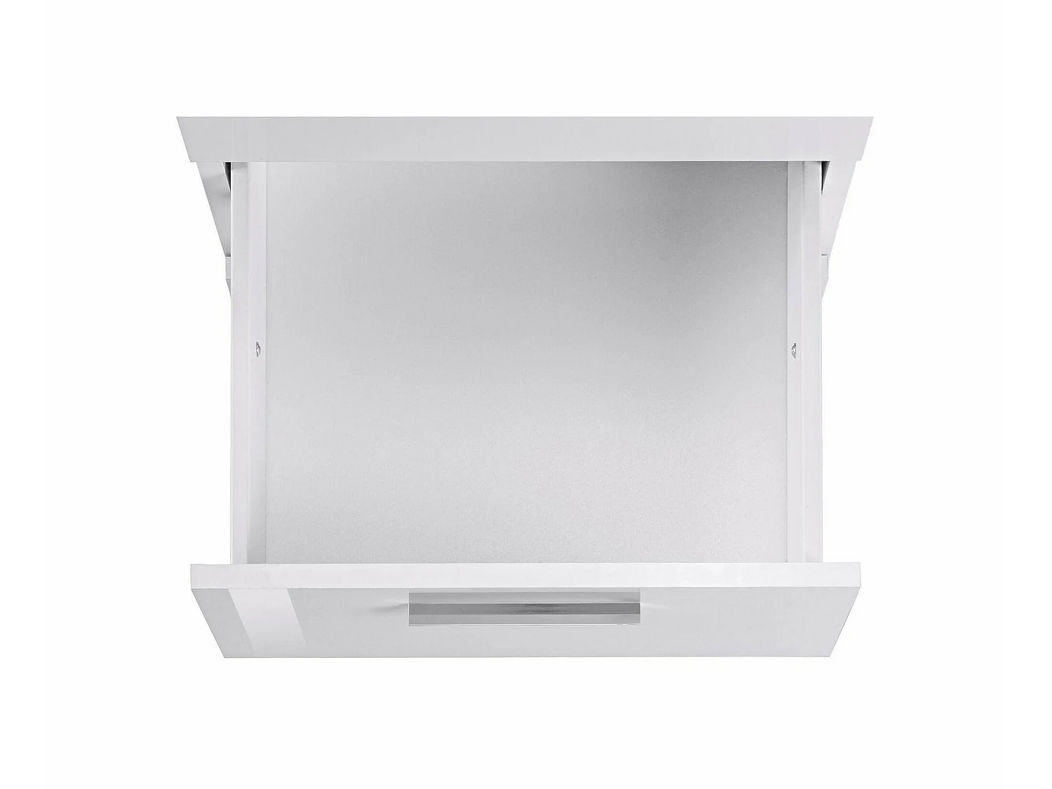 Bureau Mark, Bureau d'angle PC, Table de bureau polyvalente, Bureau gain de place multi-positions, 100% Made in Italy, 160x60h75 cm, Blanc brillant