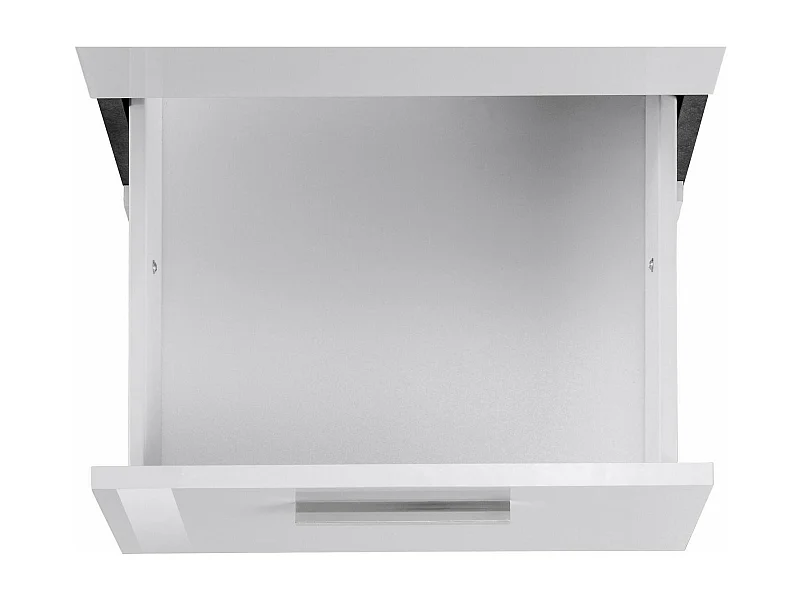 Dmora Bureau Mark 60x180x75h cm Glanzend Grijs, 3 Laden Modulair Hoek, Gemaakt in Italië