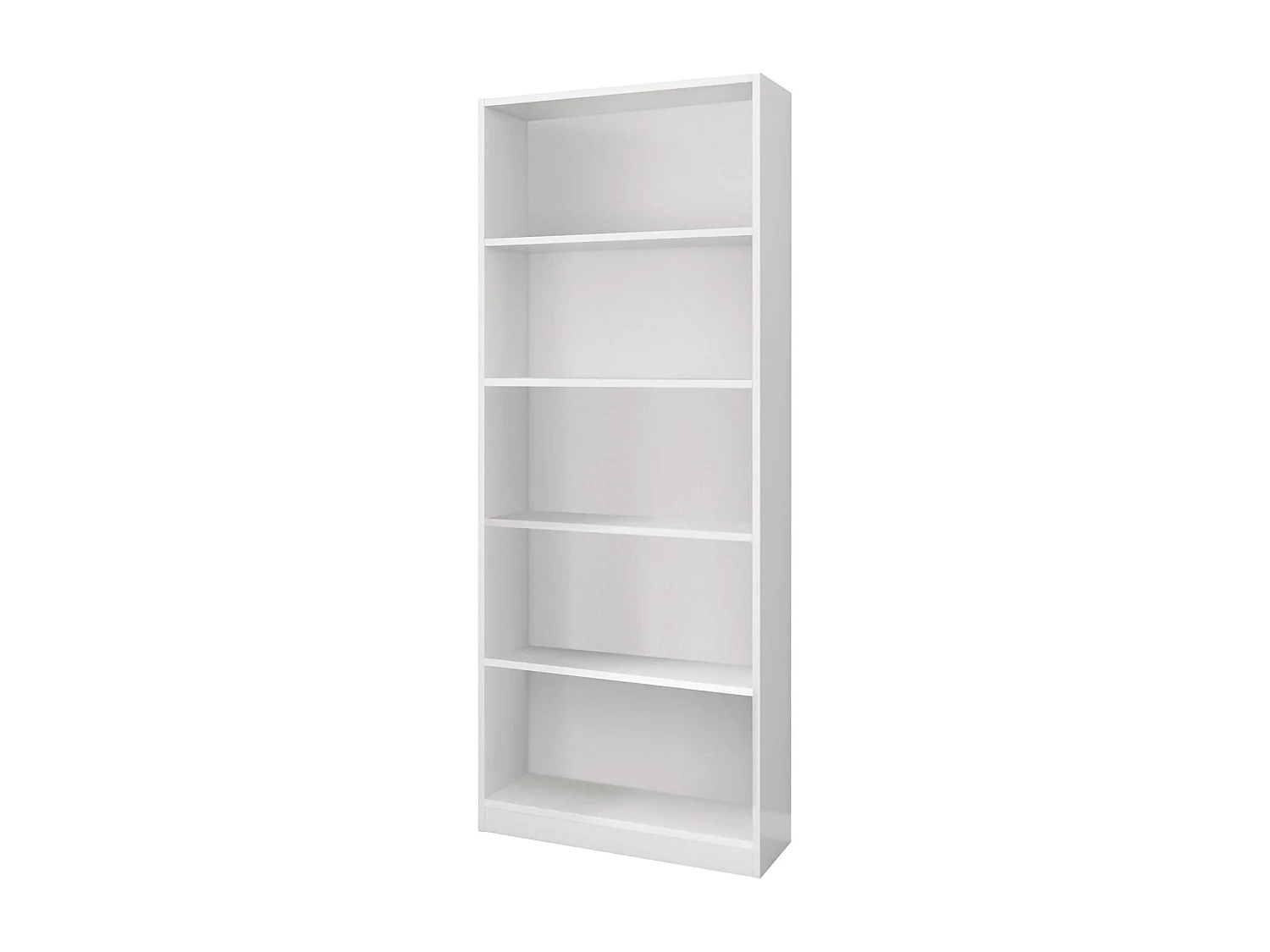 Dmora Boekenkast Boston 28x80x201 cm Wit, 4 Planken Vrijstaand, Materialen: Gefineerd Hout