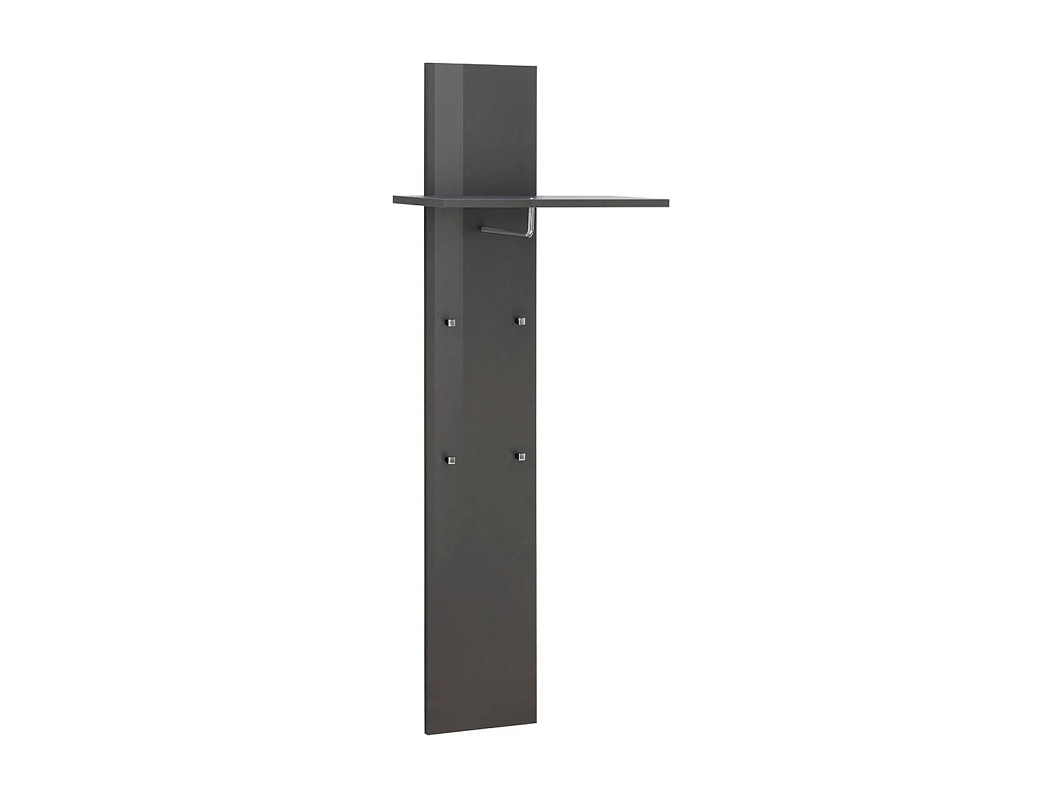 Meuble d'entrée Omer, entrée multifonction moderne, casier polyvalent pour hall d'entrée, 100% Made in Italy, 50x27h140 cm, anthracite brillant