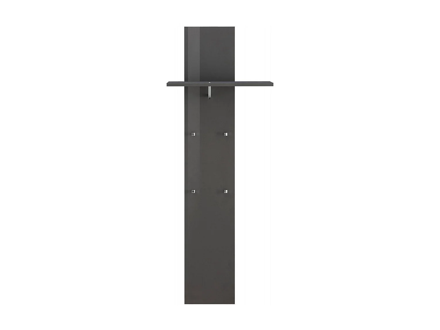 Meuble d'entrée Omer, entrée multifonction moderne, casier polyvalent pour hall d'entrée, 100% Made in Italy, 50x27h140 cm, anthracite brillant