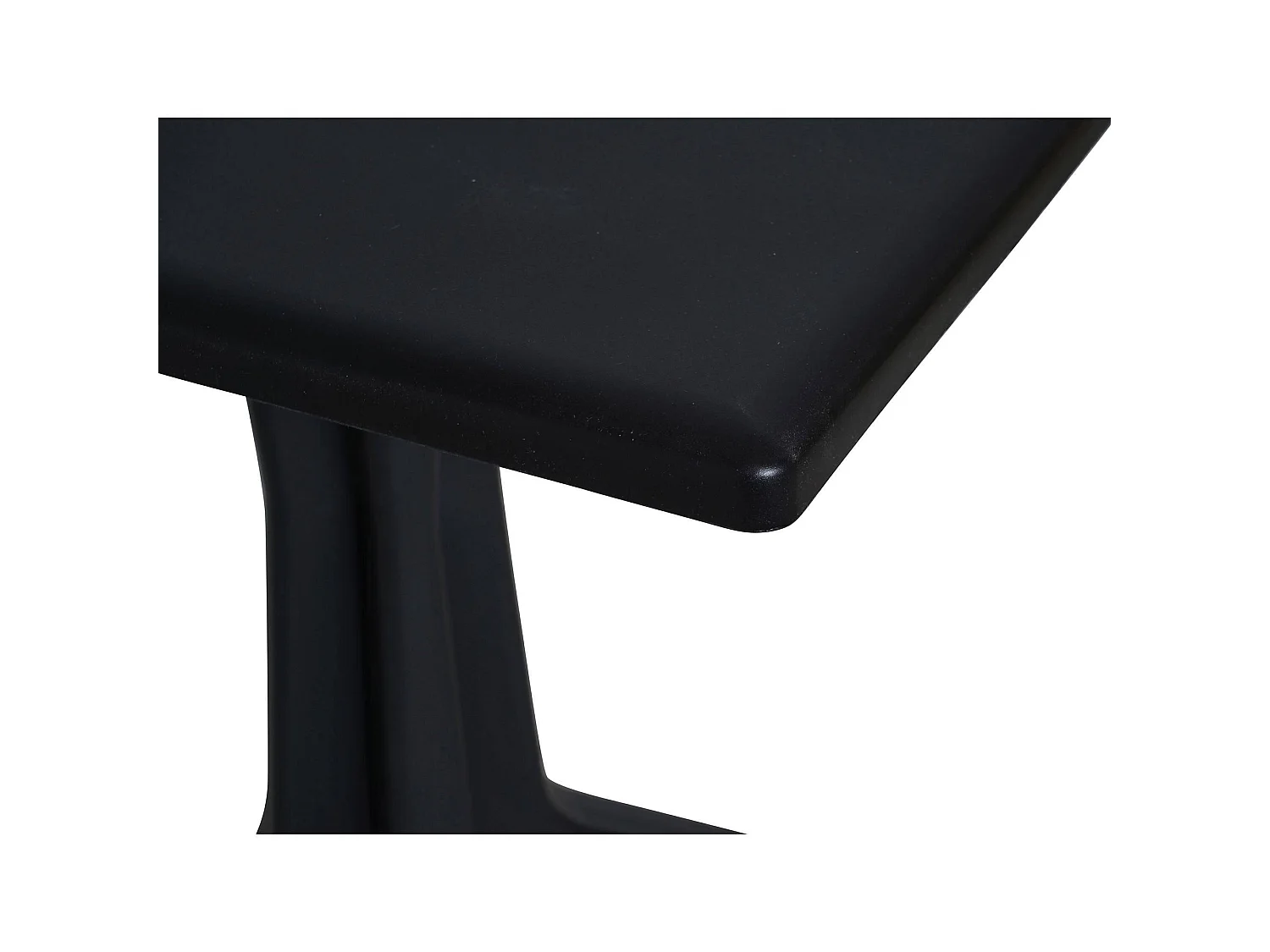 Table d'extérieur Dmondel, Étagère carrée fixe, Table de jardin polyvalente, 100% Made in Italy, 70x70h72 cm, Anthracite