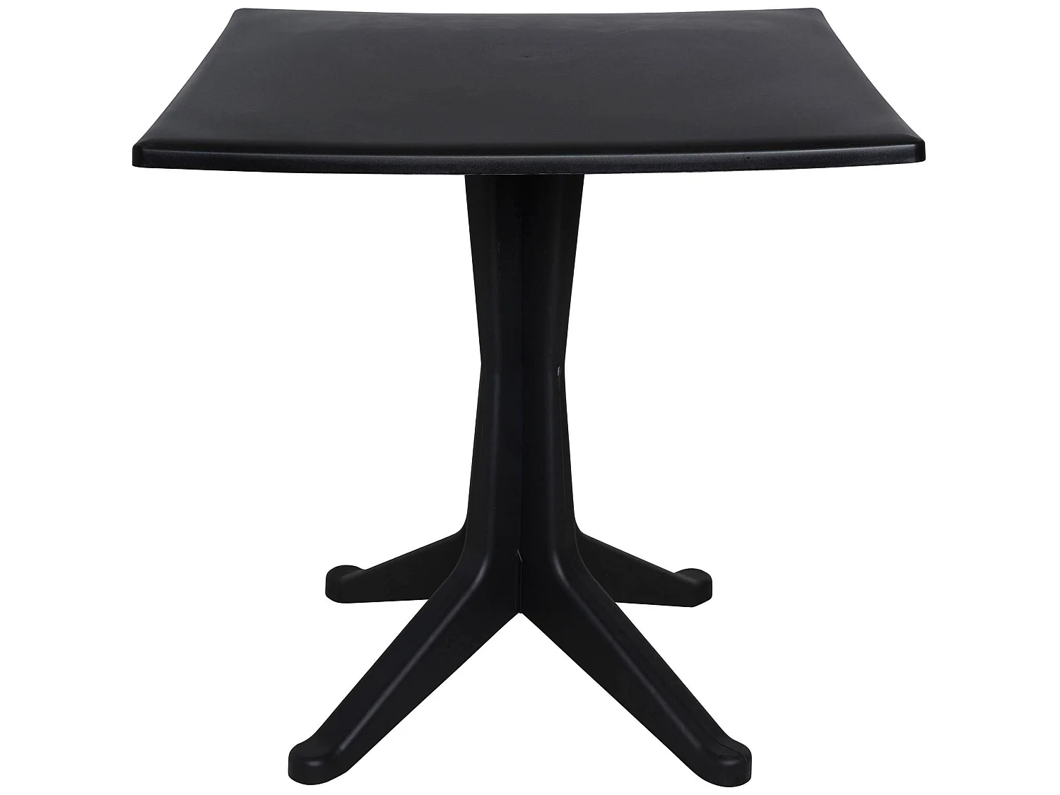 Table d'extérieur Dmondel, Étagère carrée fixe, Table de jardin polyvalente, 100% Made in Italy, 70x70h72 cm, Anthracite