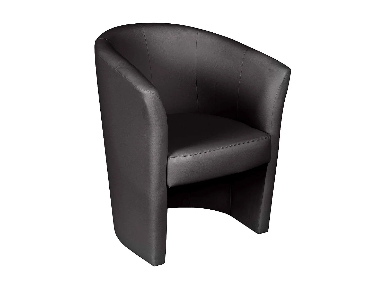 Dpanett fauteuil, Woonkamerfauteuil, Gestoffeerde zitting, Stoel met armleuningen van eco-leer, 64x63h76 cm, Zwart