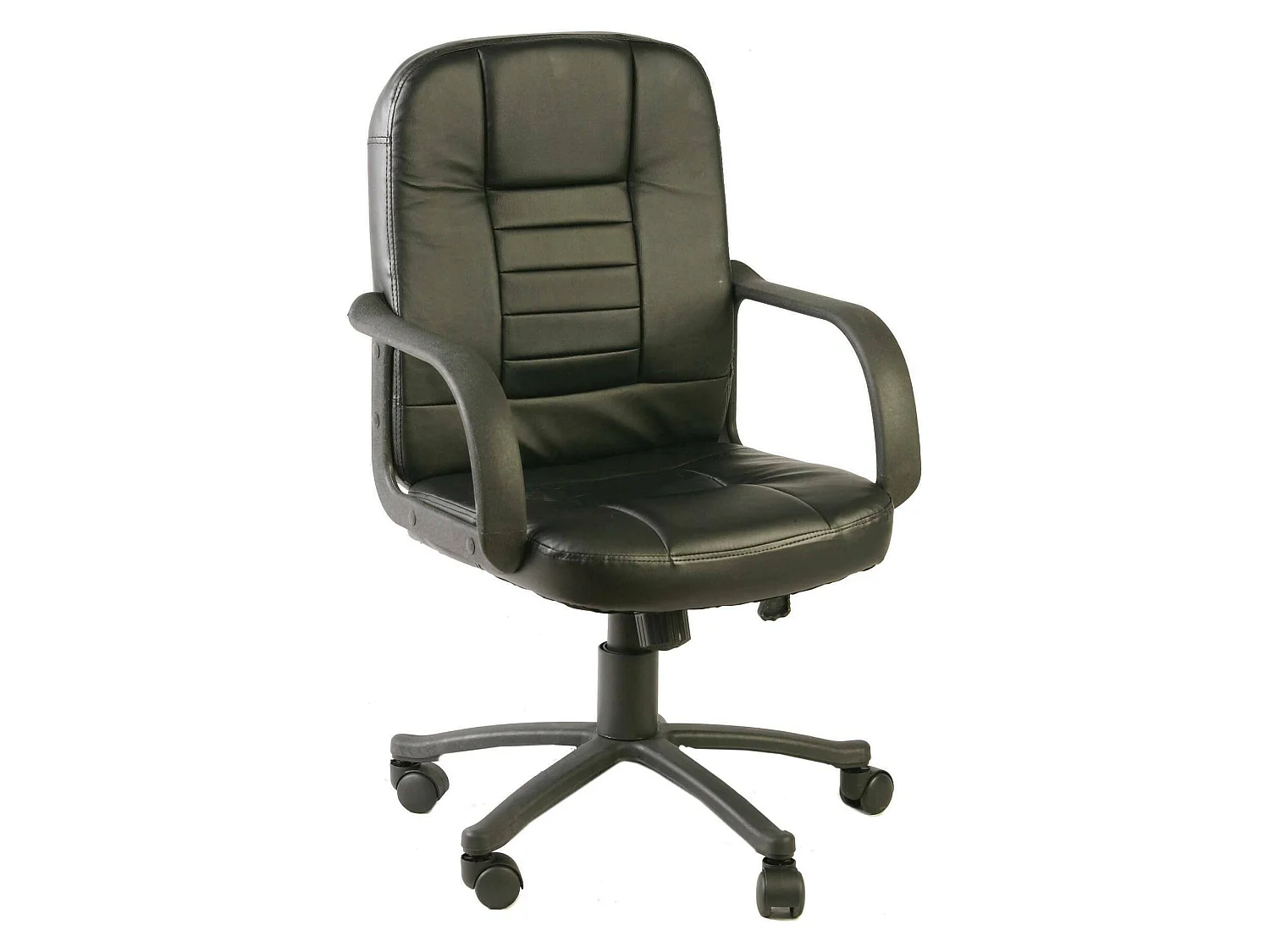 Bürostuhl Dmelar, Chefsessel mit Armlehnen, Ergonomischer Bürostuhl, Schwarz, 56x59h88/99 cm