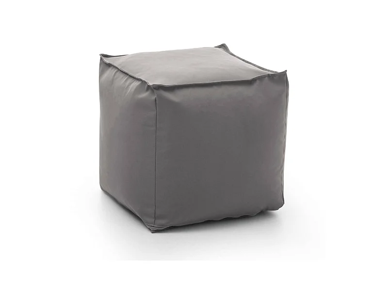 Pouf Annalaura, Pouf multifonctionnel, Fauteuil relaxant en tissu rembourré, 100% Made in Italy, 45x45h45 cm, Gris