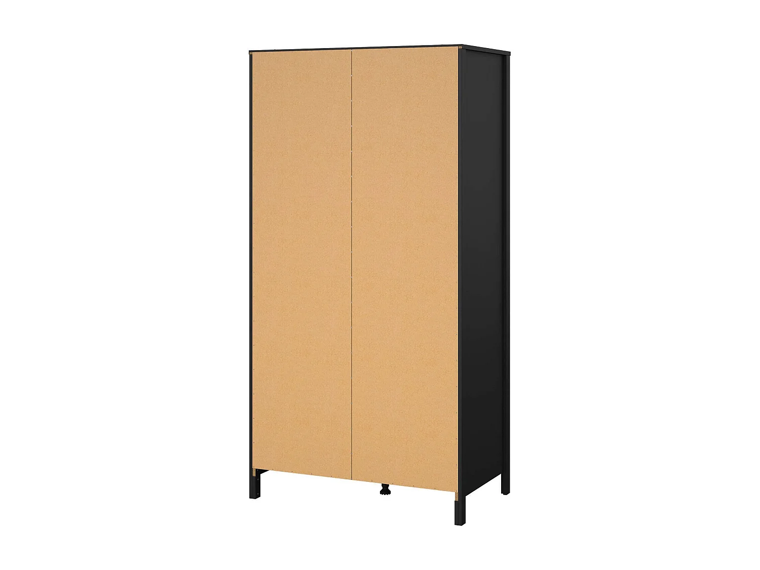 Armario 2 puertas Dsciacc, Muebles de dormitorio, Vestidor, Armario de ropa, 102x58 h199 cm, Negro