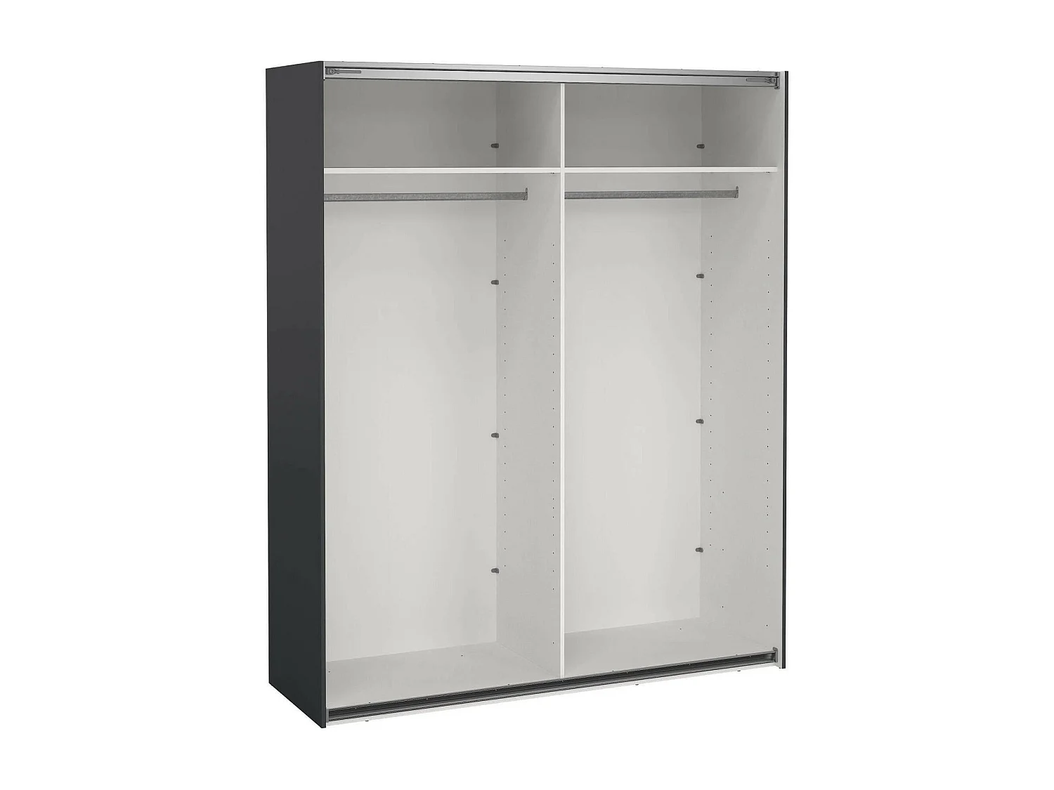 Grande armoire polyvalente Drambaud, Meubles multifonctionnels, Casier à chaussures, Support à chaussures pour armoire, 179x62 h220 cm, Gris