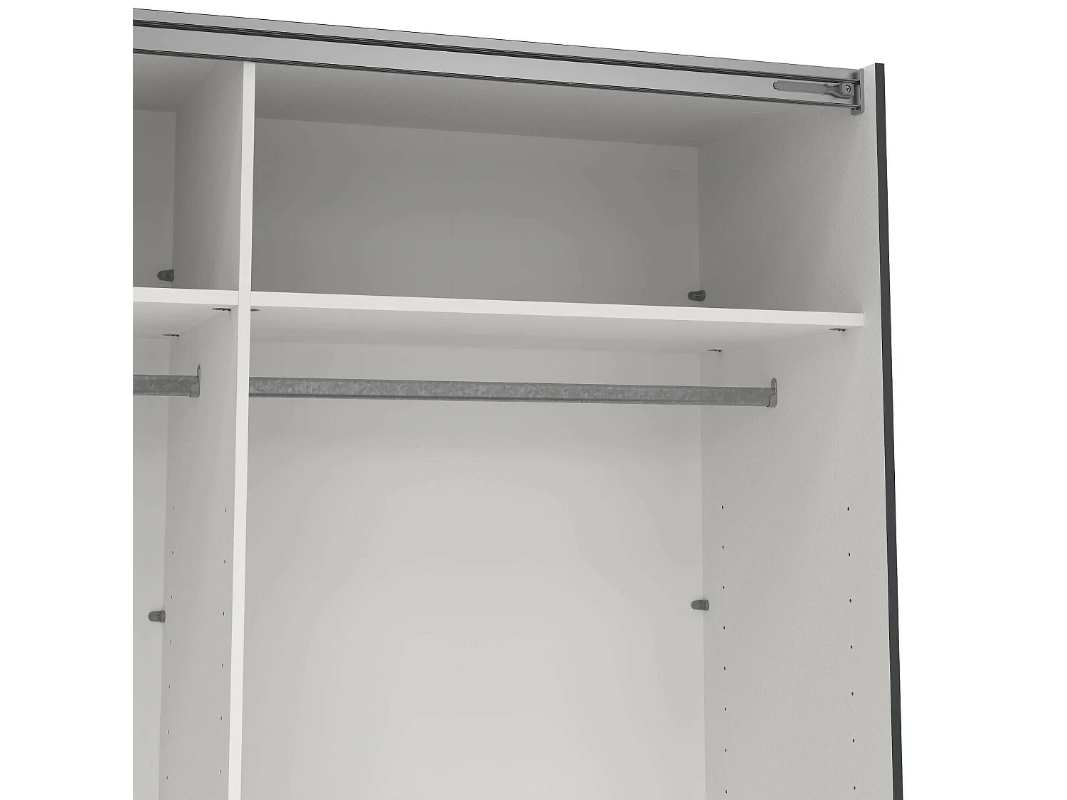 Grande armoire polyvalente Drambaud, Meubles multifonctionnels, Casier à chaussures, Support à chaussures pour armoire, 179x62 h220 cm, Gris