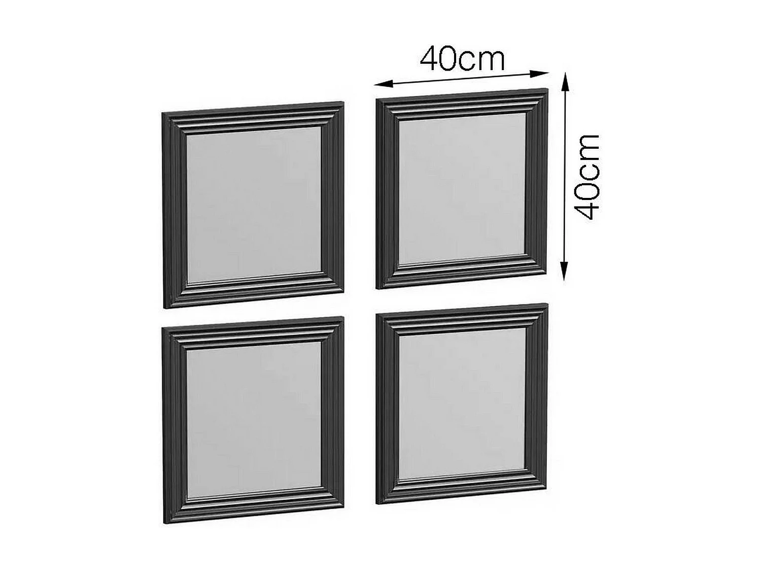 Miroir Helion, Verre miroité, Objet d'ameublement mural, Décoration avec miroir, 40x3h40 cm, Argent