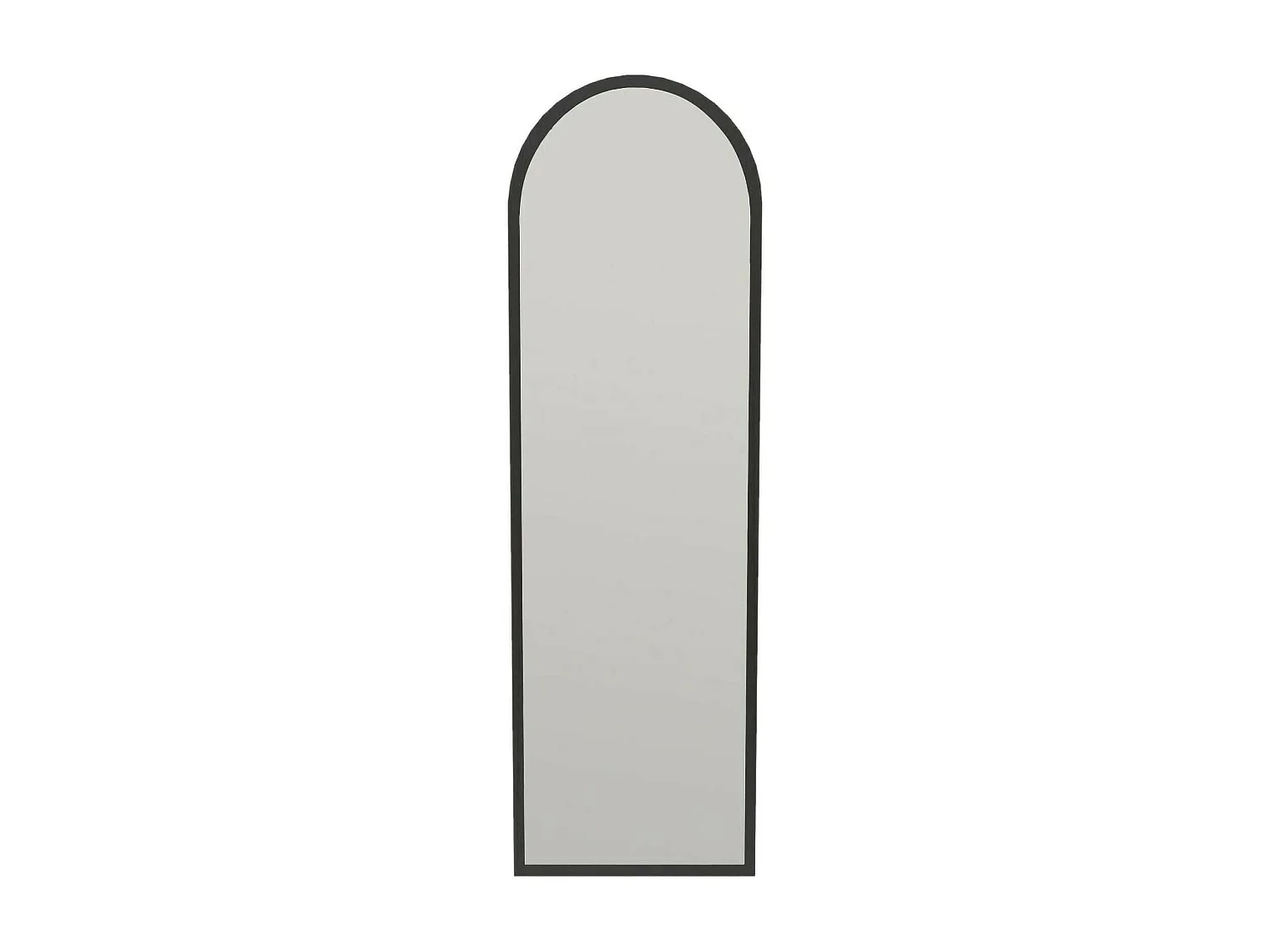 Miroir Zaniah, Verre miroité, Objet d'ameublement mural, Décoration avec miroir, 50x2h160 cm, Noir