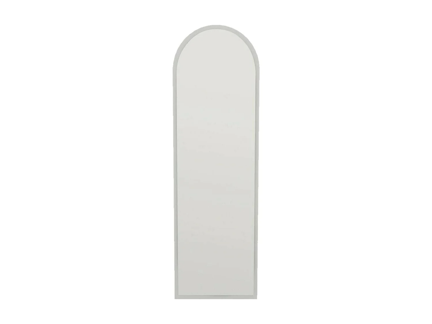 Miroir Zaniah, Verre miroité, Objet d'ameublement mural, Décoration avec miroir, 50x2h160 cm, Blanc