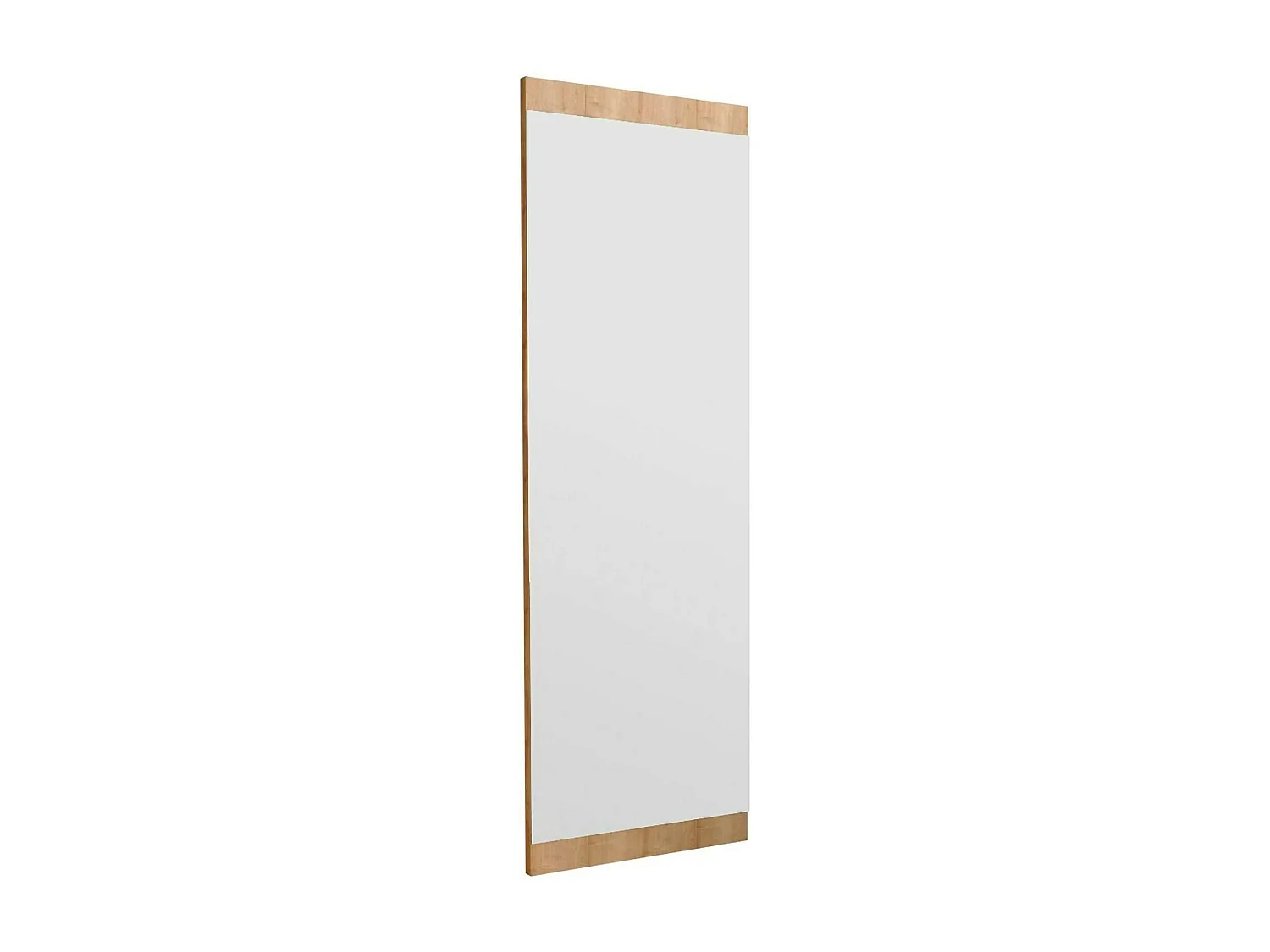 Miroir Acamar, Verre miroité, Objet d'ameublement mural, Décoration avec miroir, 40x2h120 cm, Chêne