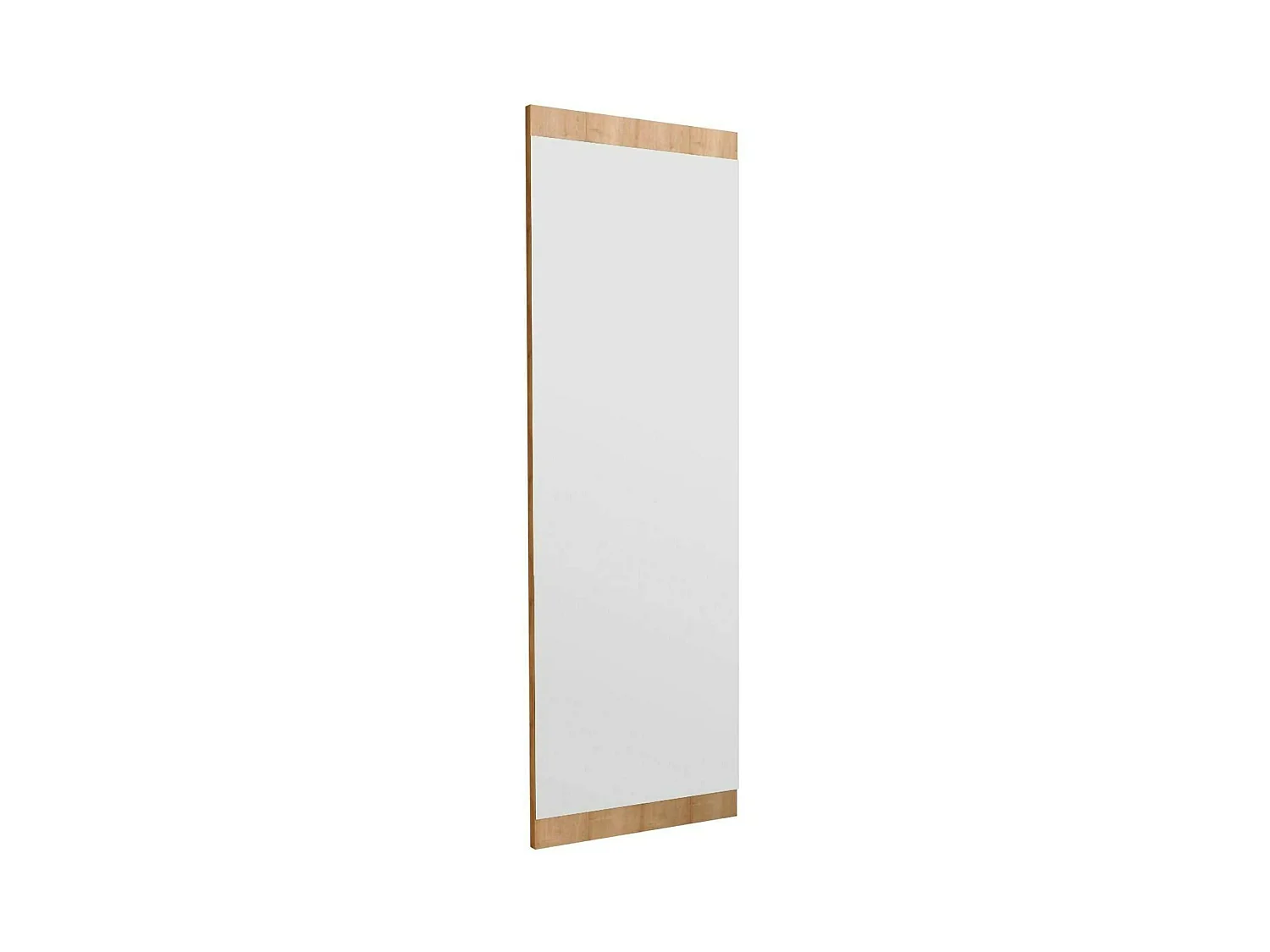 Miroir Acamar, Verre miroité, Objet d'ameublement mural, Décoration avec miroir, 40x2h120 cm, Chêne