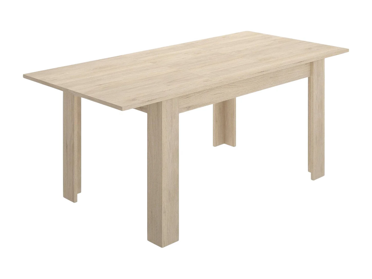 Dariaud uitschuifbare tafel, Uitschuifbare console in meerdere posities, Eettafel met verlengstuk, 140/190x90h77 cm, Eiken