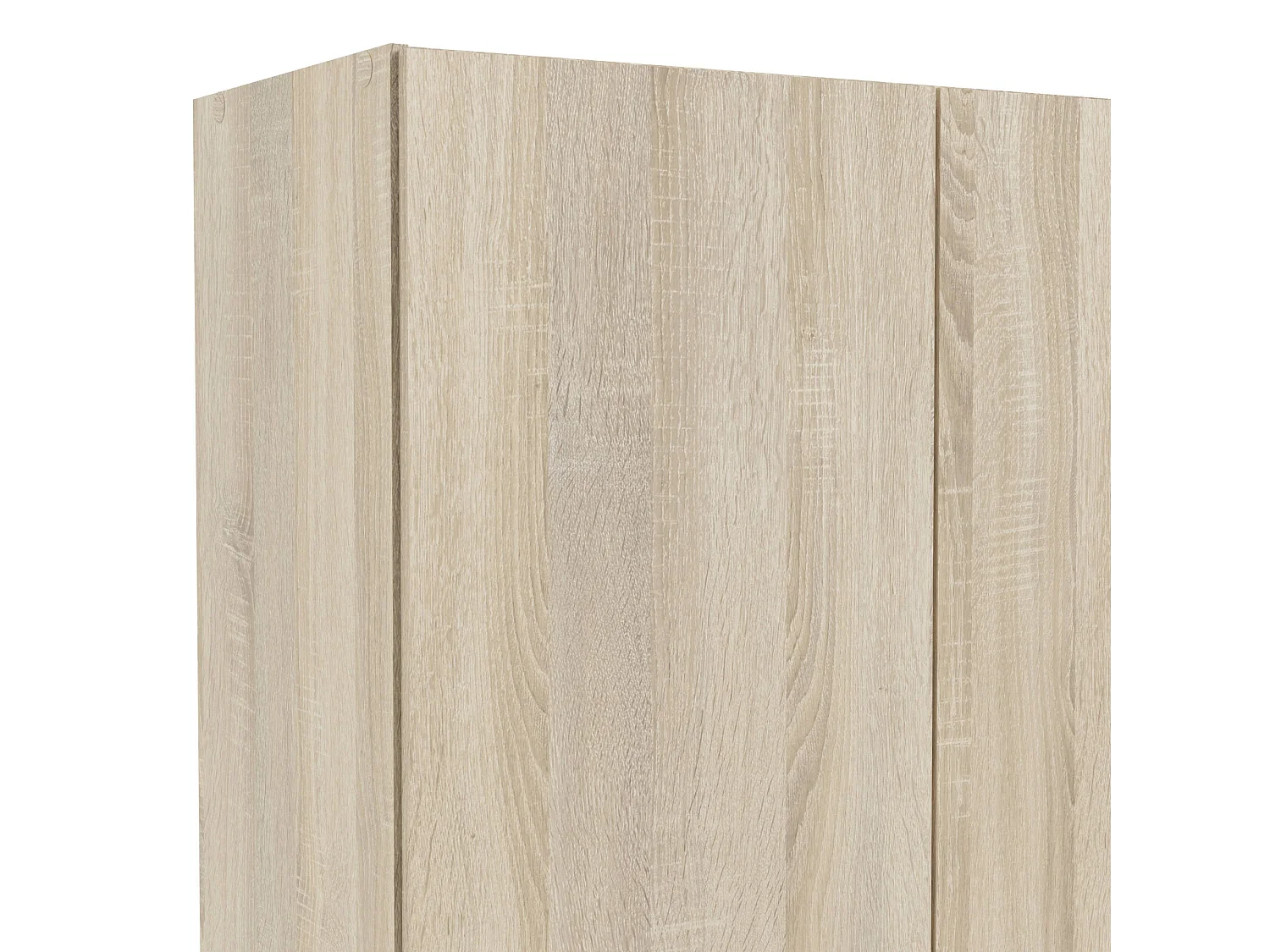 Kleiderschrank mit zwei Türen und einer Schublade, Eichenfarbe, 79 x 35 x H171 cm