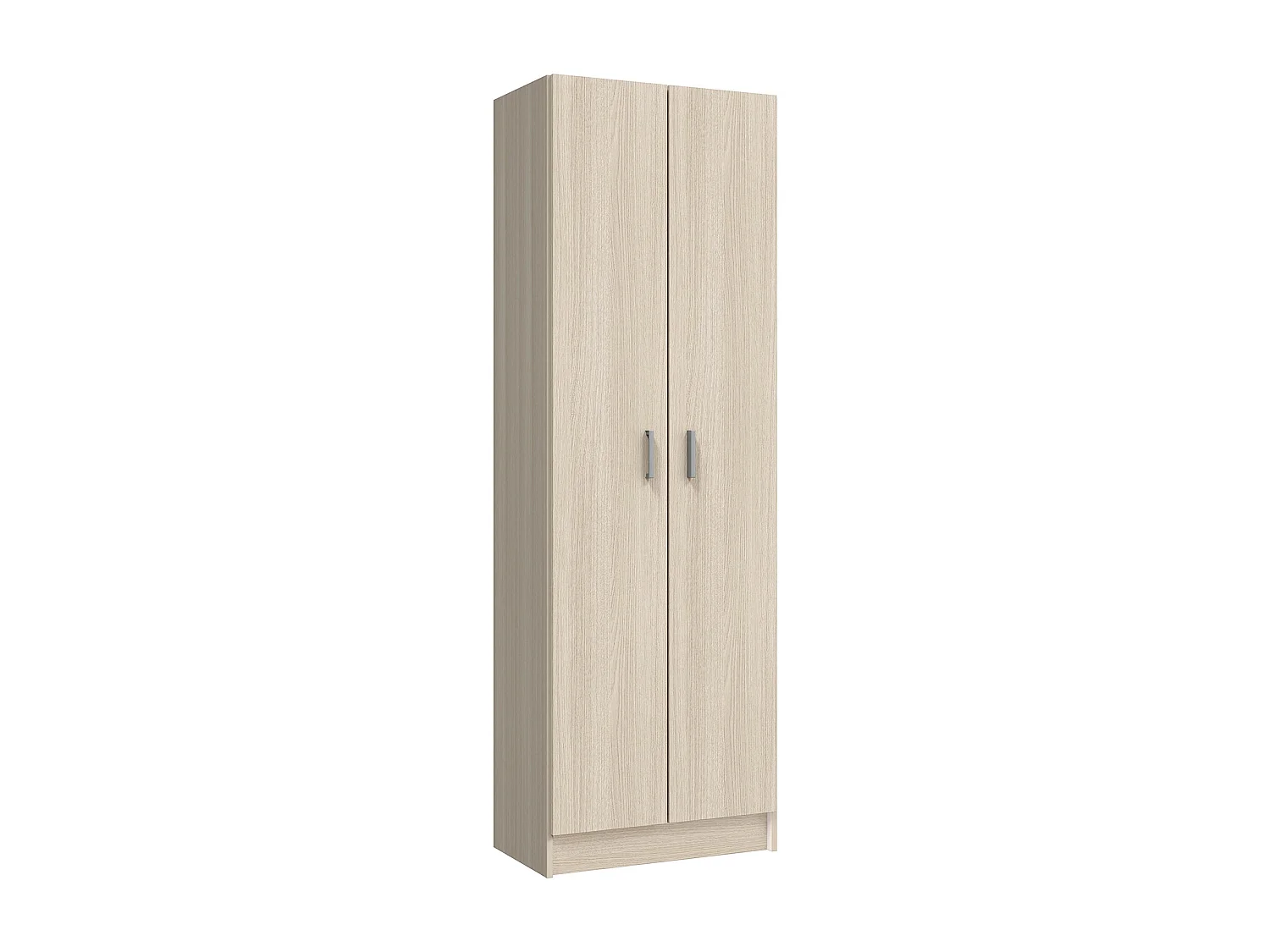 Mehrzweckschrank Dmarra, Beistellschrank mit 2 Türen, Schuhregal mit 3 Ablagen, Modernes hohes Schuhregal, 59x37h180 cm, Eiche
