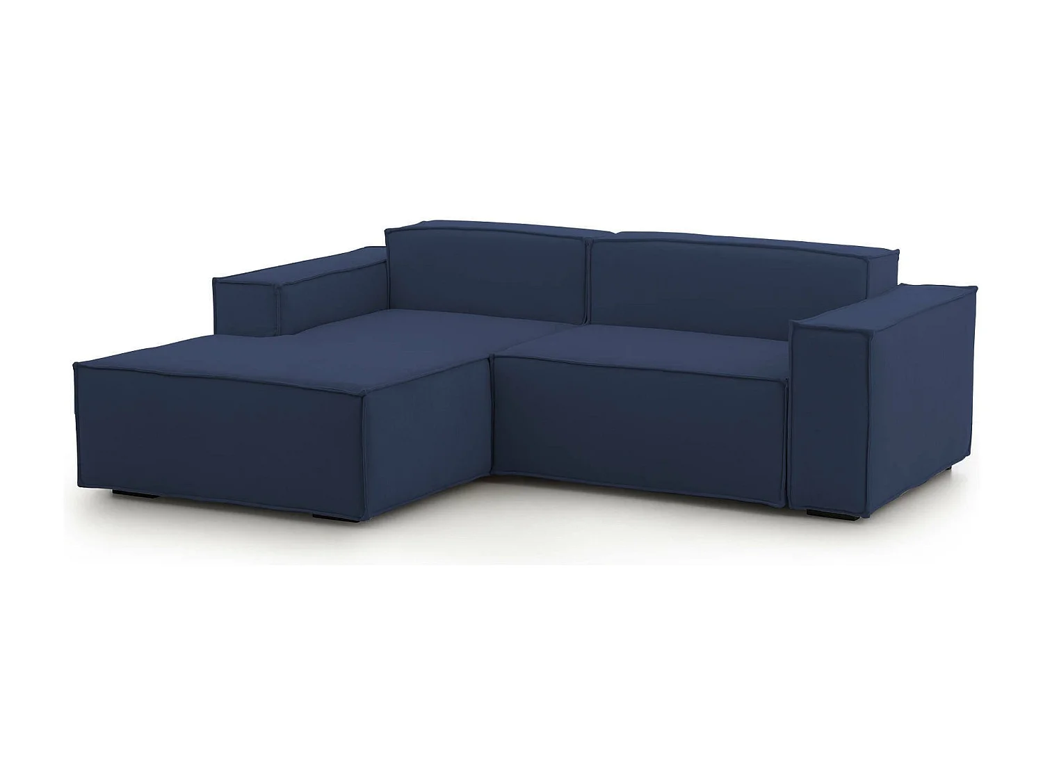 Talamo Italia Vaste Bank met Chaise Longue Nadia 170x220 cm Blauw, Afneembaar, Modulair, Oekotex, Wasbaar, Made in Italy