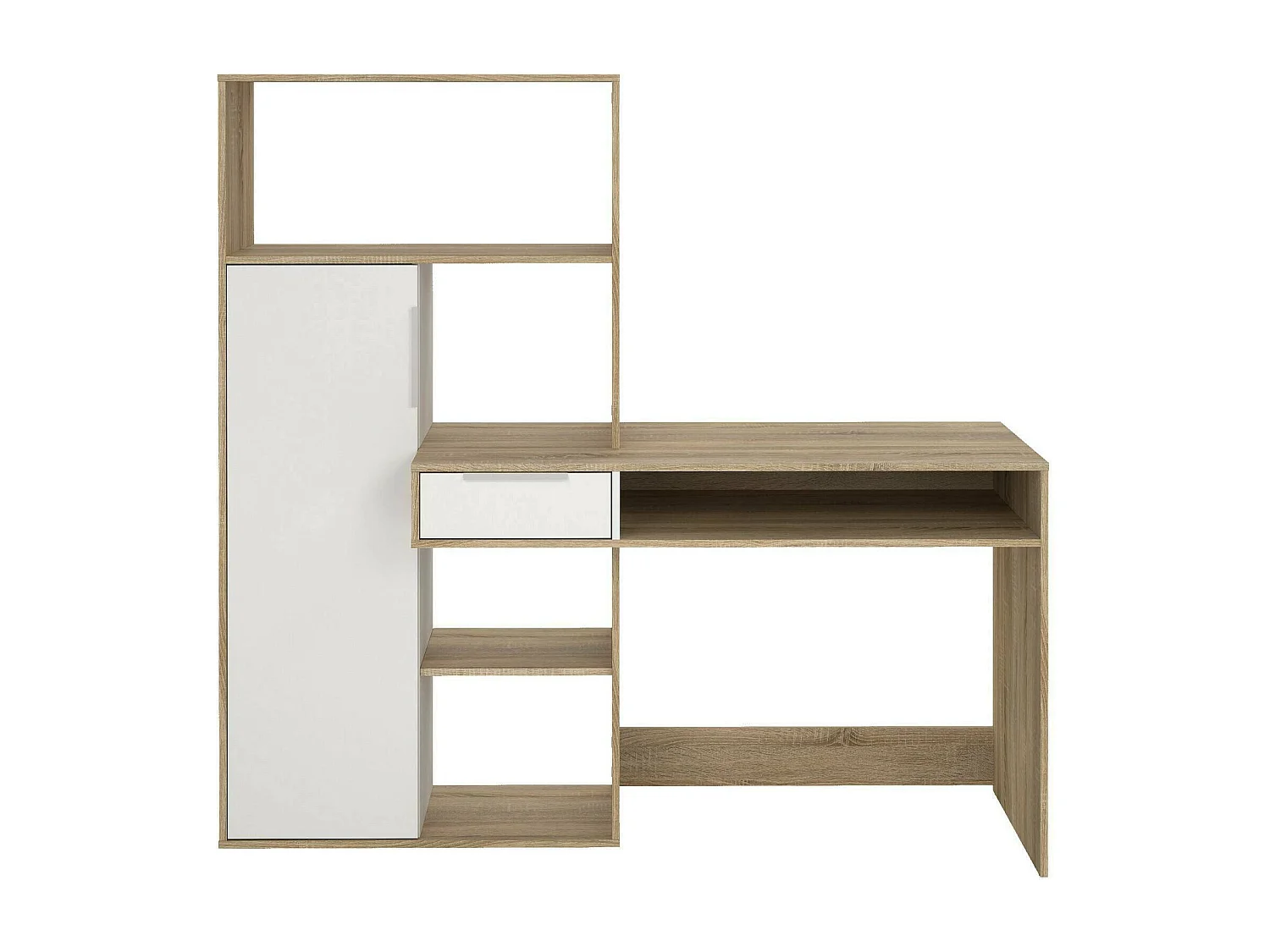 Scrivania Annalou, un Cassetto, 60.35x162.8x155.4h cm Bianco