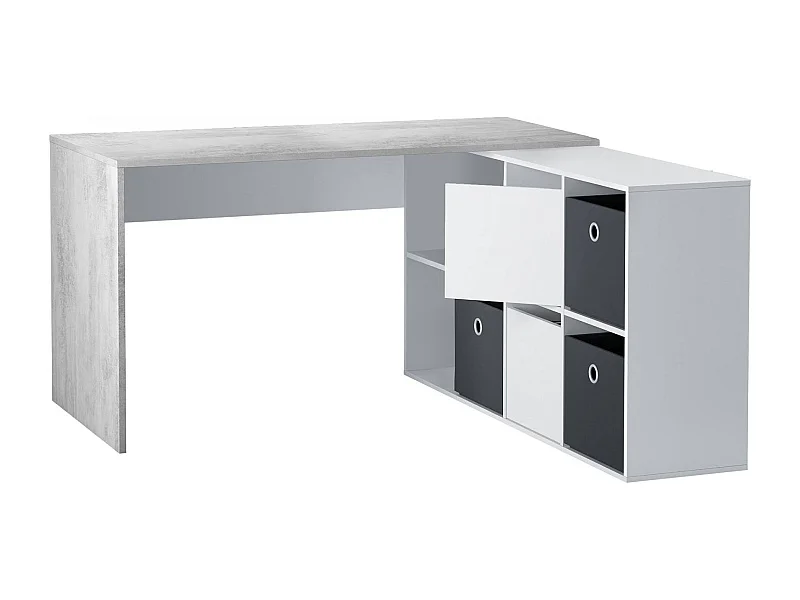 Scrivania Abby, Modulabile, 139x136x74h cm Bianco