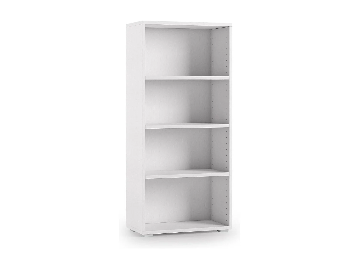 Dmora Boekenplank Giacinto 30x60x130h cm Wit 3 Planken Verstelbare Plank, Bibliotheek Wandmontage Made in Italy