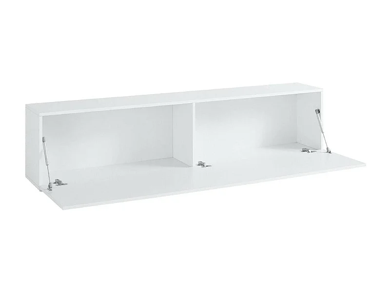 Dmora Tv-meubel Christian 30x180x40h cm Wit Glanzend 1 Legplank 2 Vakjes, 1 Deur Made in Italy