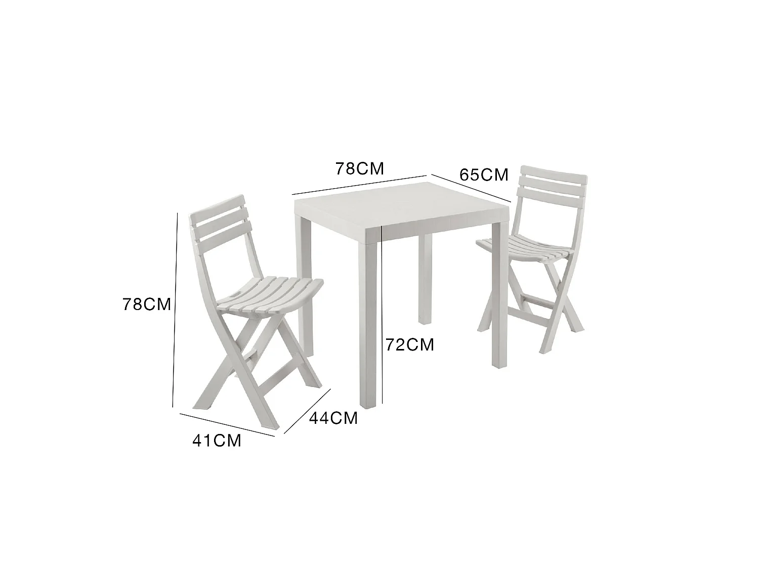 Dmora set Salotto da Esterno Ortisei Bianco 2 Posti Impermeabile, Idrorepellente, Lavabile, Salottino Outdoor un Tavolino Made in Italy