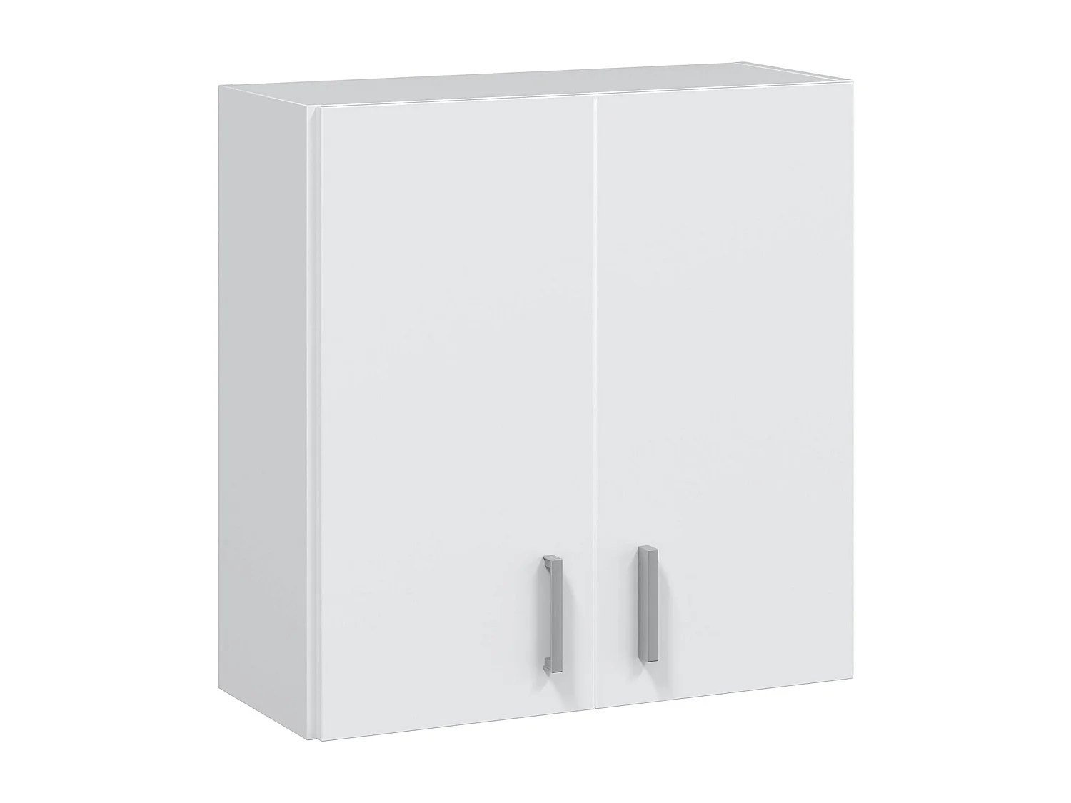 Armoire murale Dcasal, Armoire auxiliaire avec 2 portes, Armoire polyvalente pour salle de bain ou buanderie, 59x27h60 cm, Blanc