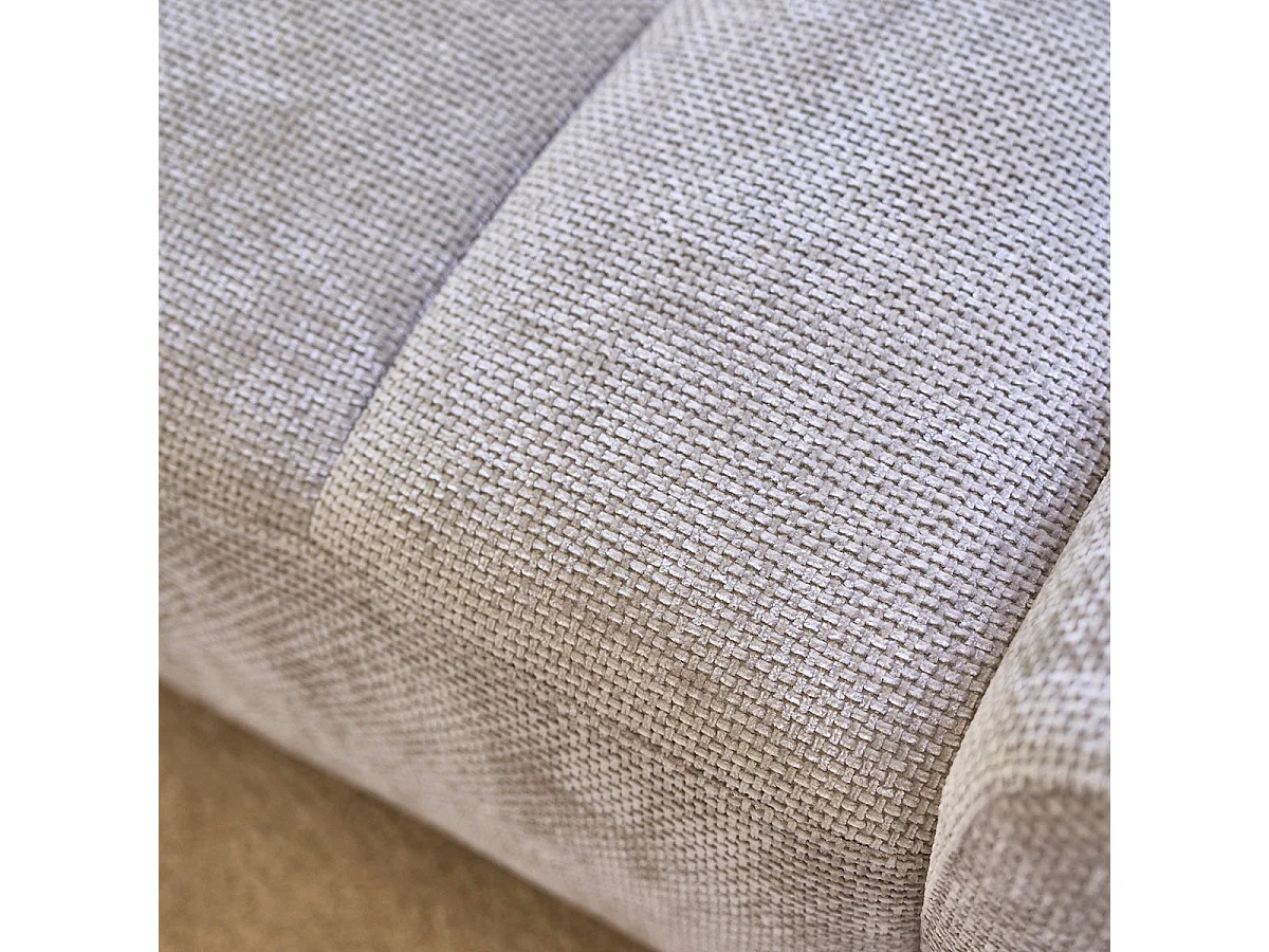 Divano dritto a 3 posti velluto intrecciato beige