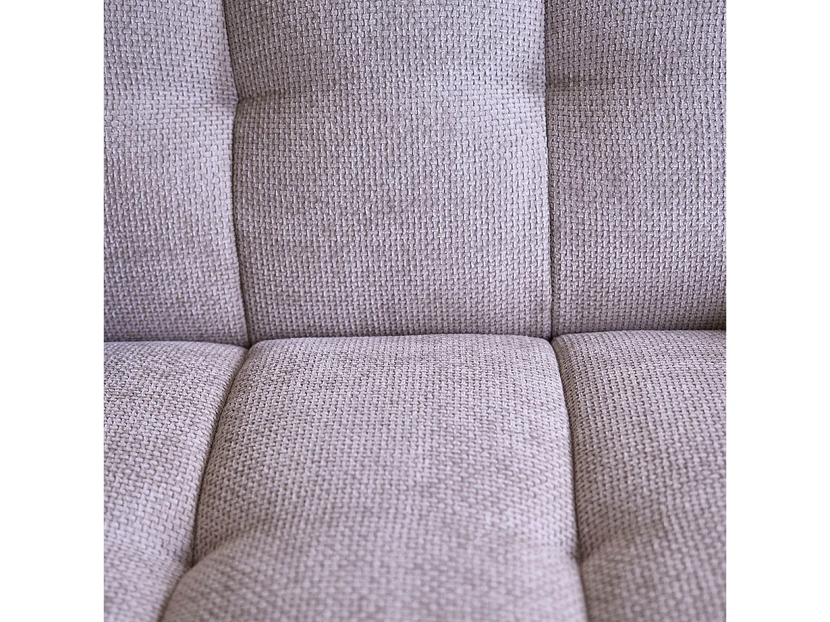 Divano lineare a 4 posti in velluto intrecciato beige