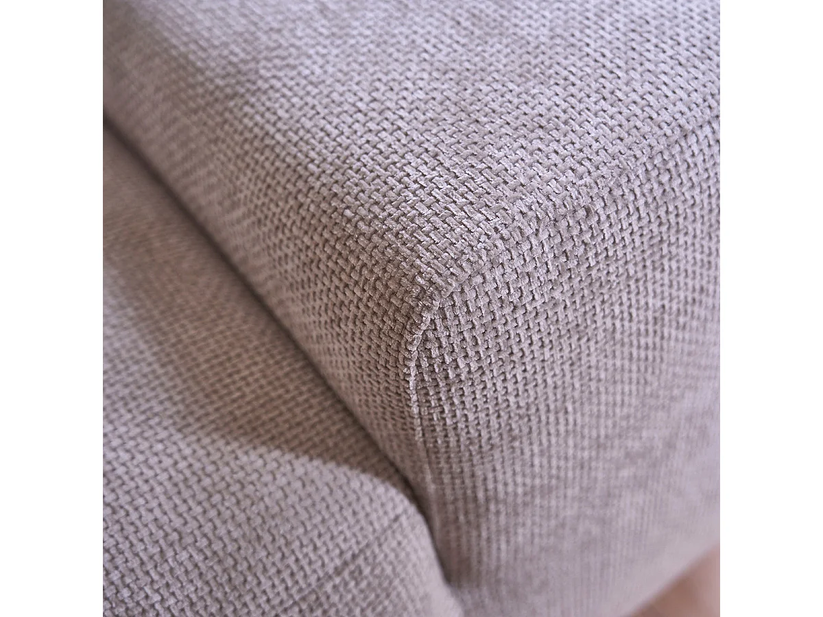 Canapé 4 places en velours tresse beige