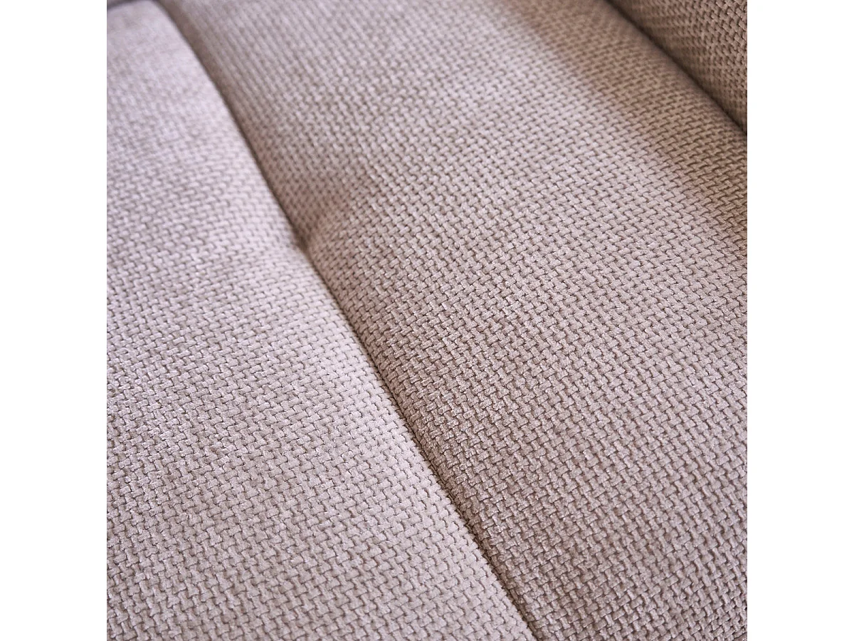 Canapé 4 places en velours tresse beige