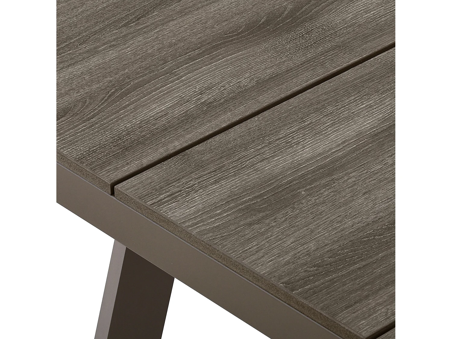 Now's Home - Ensemble De Jardin Table 230cm Avec 8 Chaises En Aluminium Moka Madrague