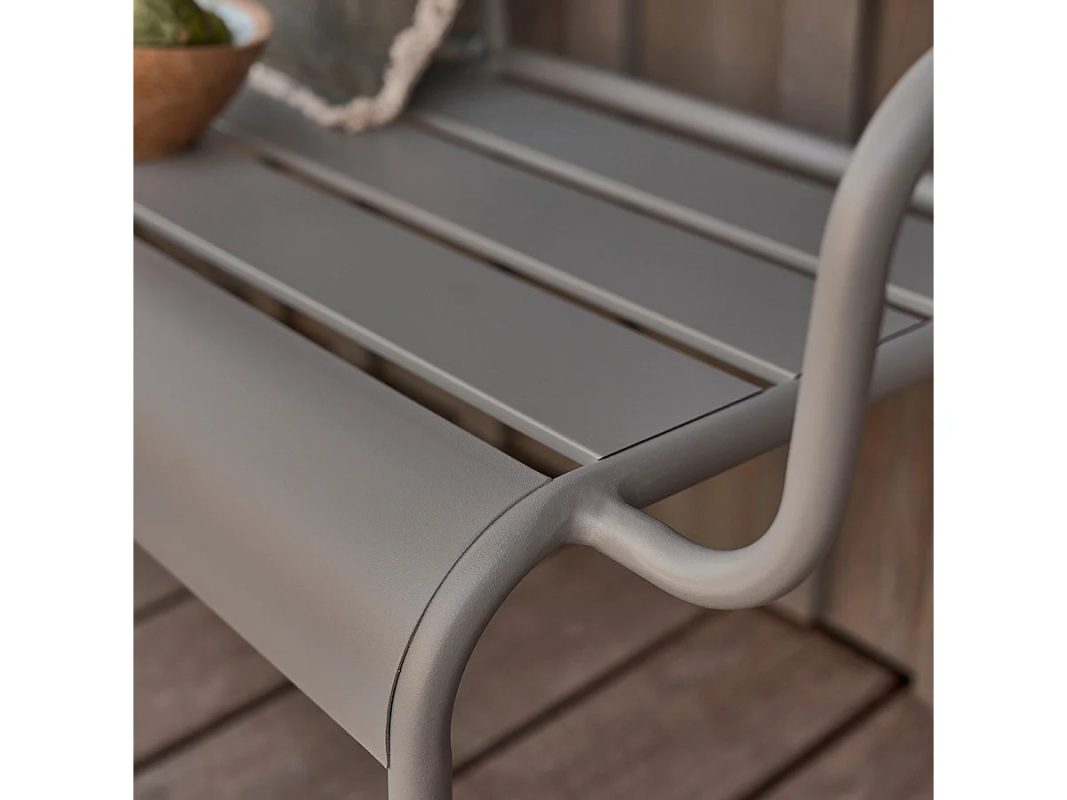 Panca in alluminio grigio 118 cm
