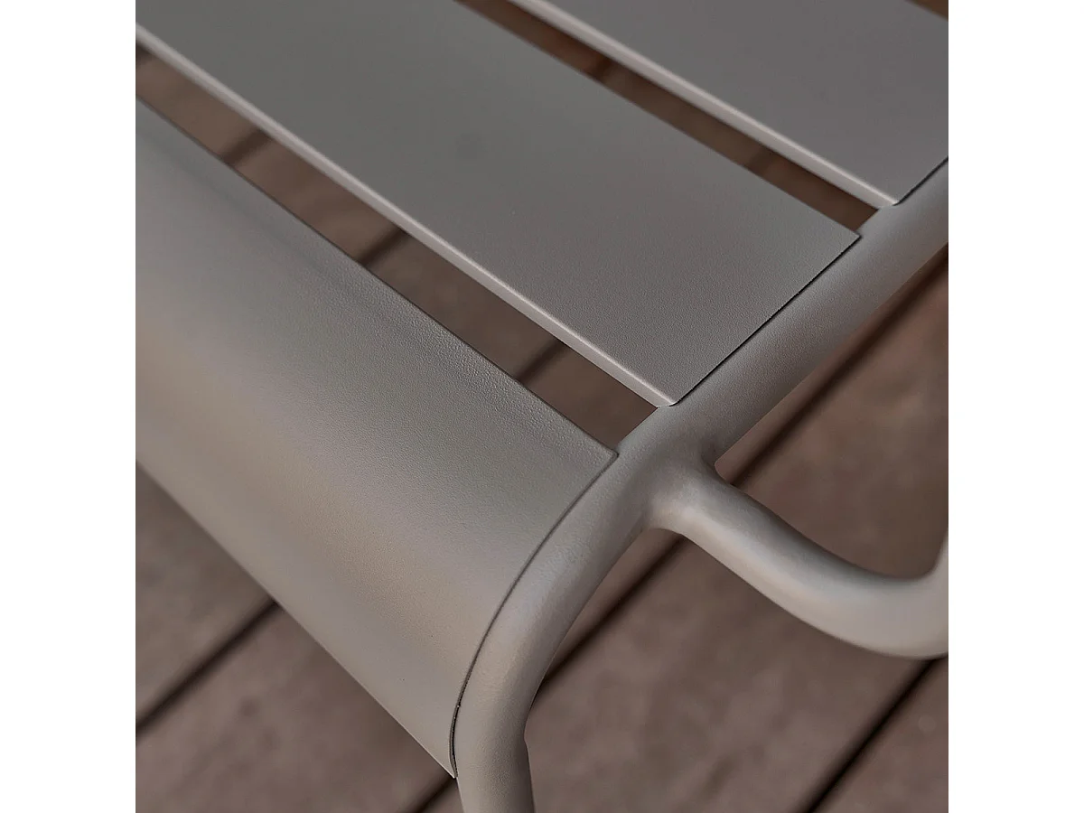Panca in alluminio grigio 118 cm