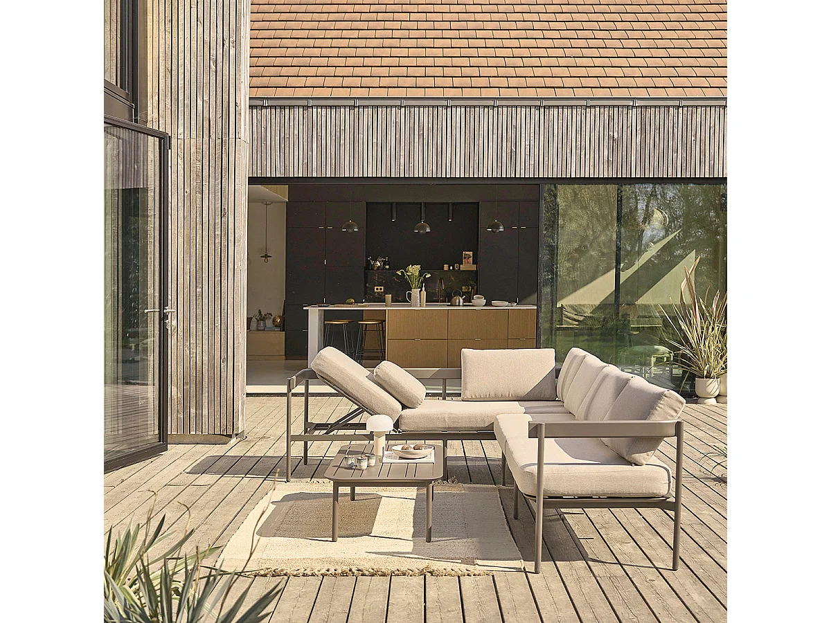 Conjunto de muebles bajo de aluminio