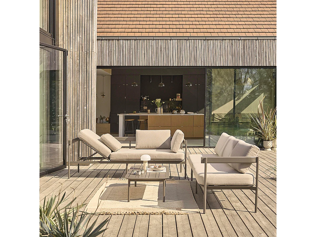 Conjunto de muebles bajo de aluminio