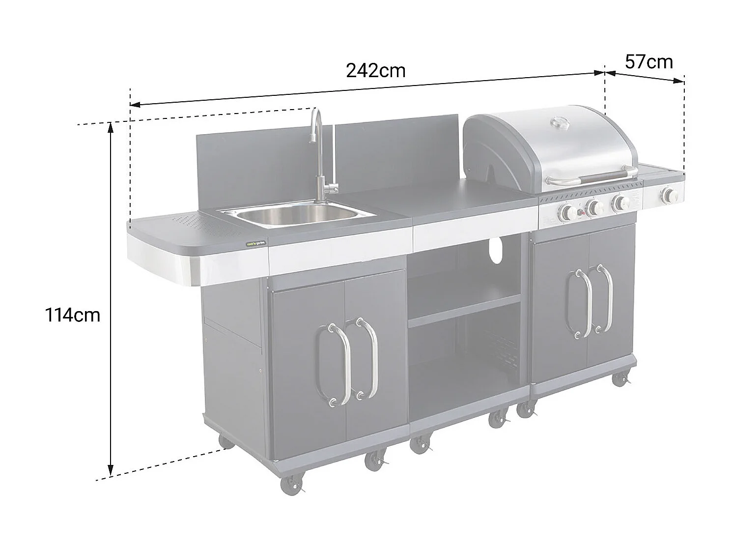 Modulaire buitenkeuken FIDGI 3