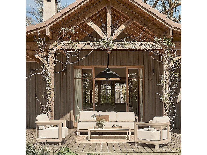 Conjunto de muebles de jardín de aluminio para 5 personas