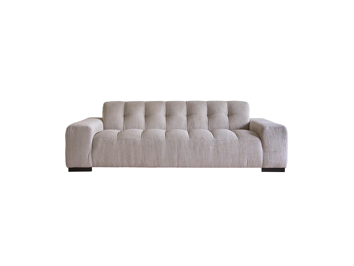 Canapé 4 places en velours cotele beige