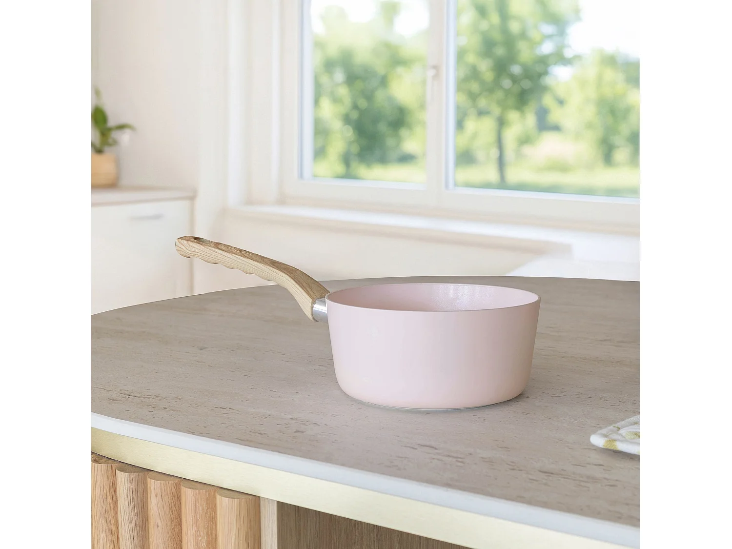 Menastyl - Casserole Colorama 18cm En Aluminium Recycle Rose Induction
