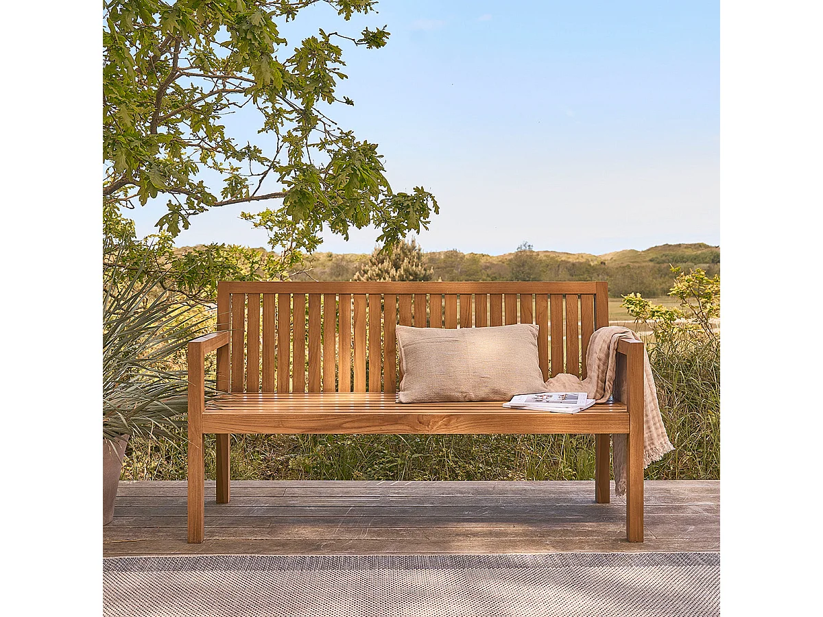 Banc de jardin en teck massif 160 cm