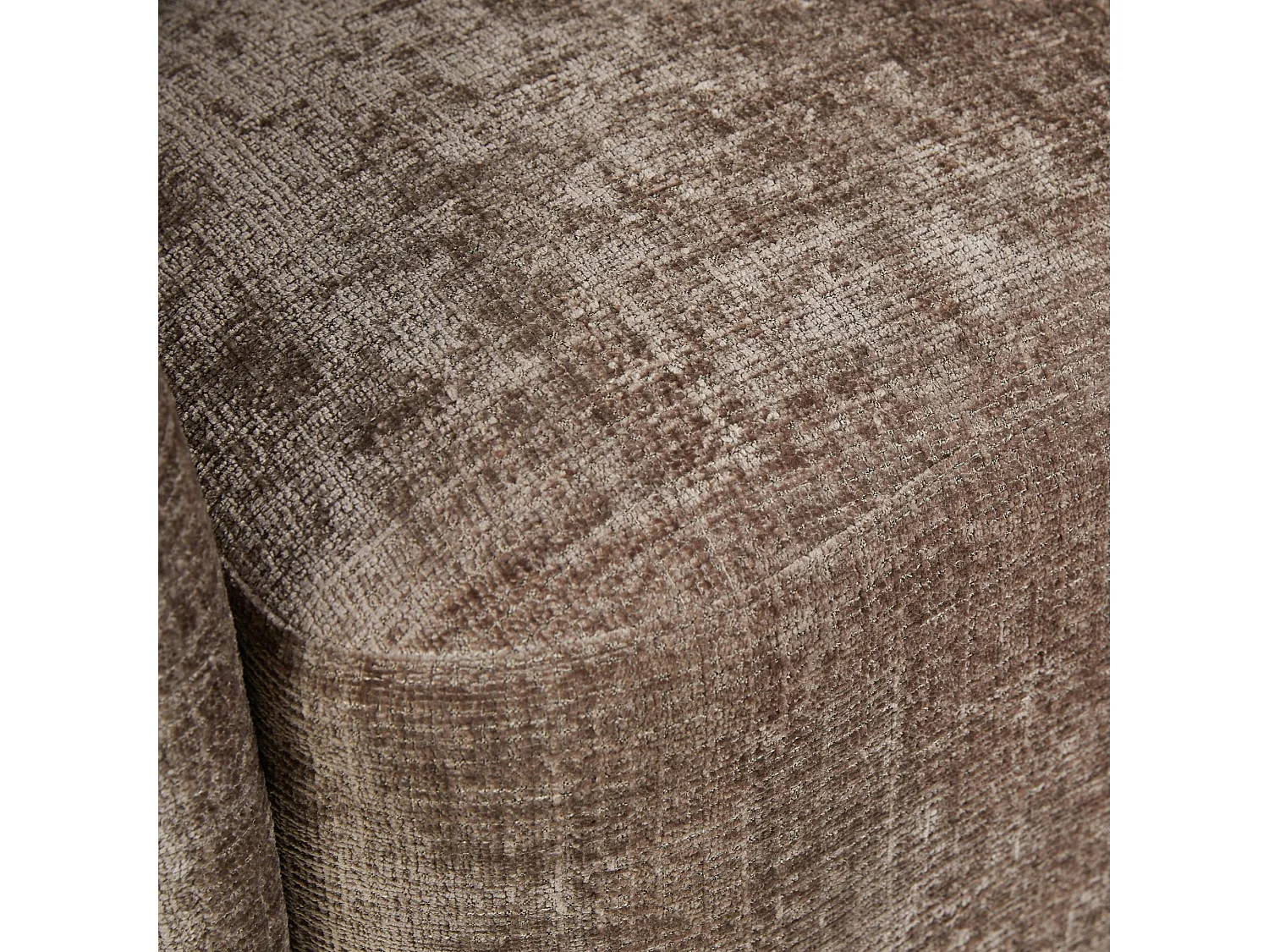 Fauteuil salon pivotant marron tissu chenille BELORA