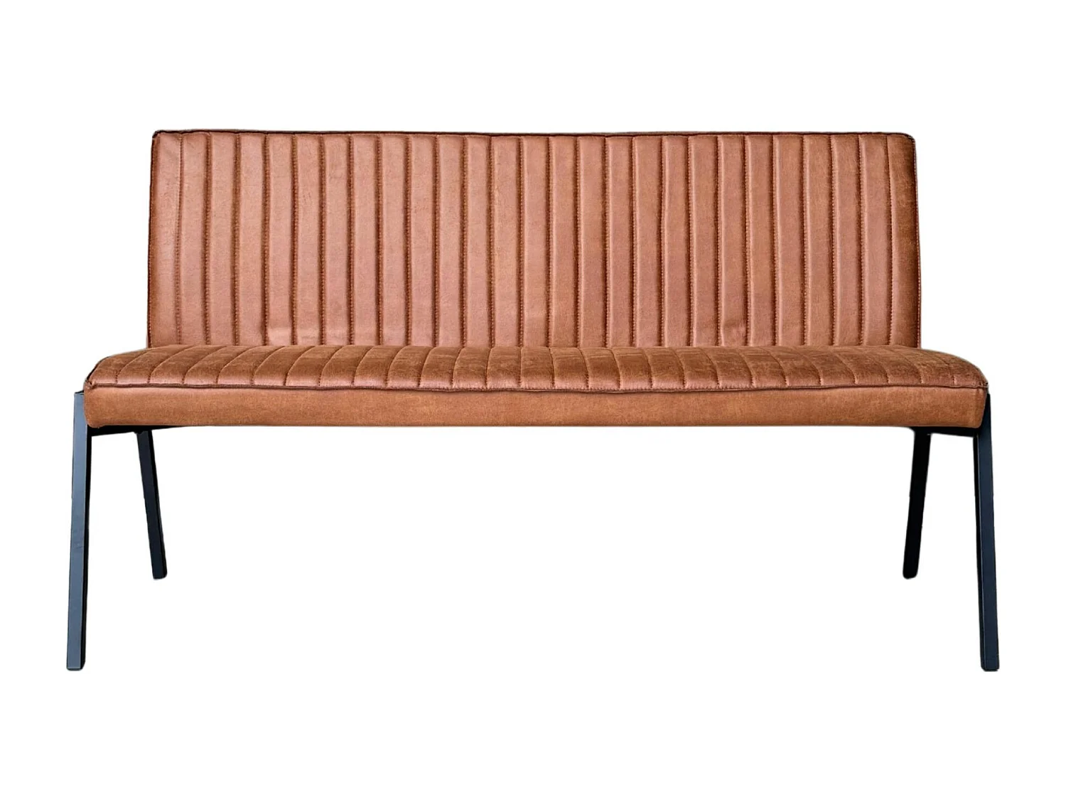 Banc de table à manger cognac à bandes 155 cm CORTINA