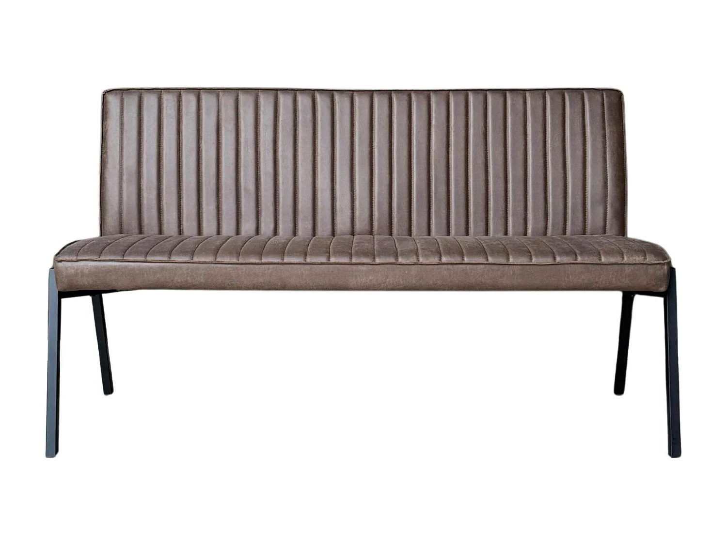 Banc de table à manger marron à bandes 155 cm CORTINA